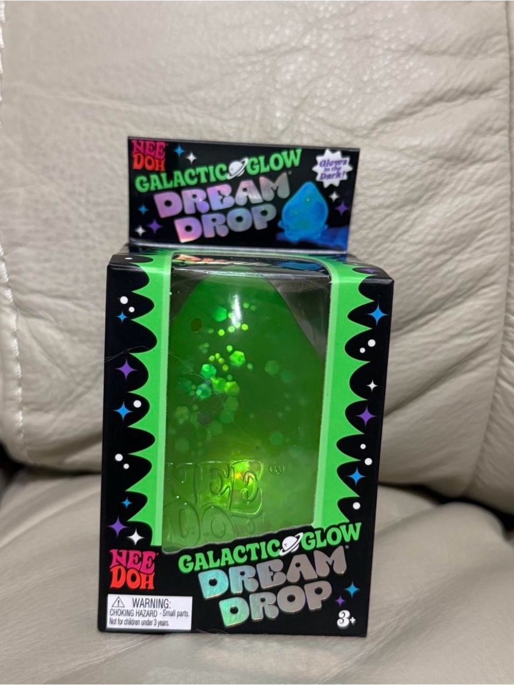 Needoh Galactic Glow Dream Drop Green Cosmic Bloom Authentic Glow in The Dark